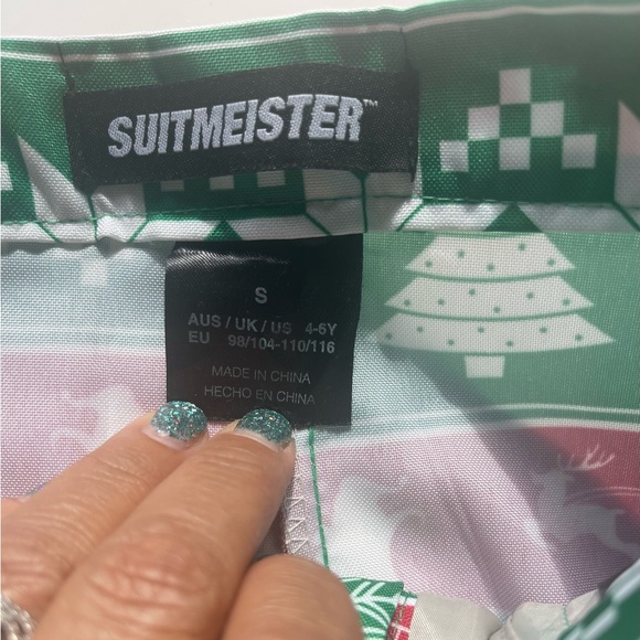 SUITMEISTER Boys Christmas Suit Festive Green size 4-6Y - Picture 9 of 9